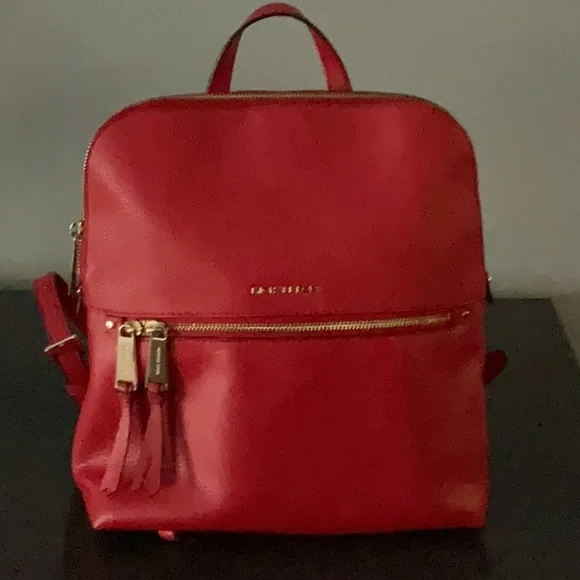 NWT Michael Kors Red Backpack with Gold Hardware Michael Kors Red Leather Backpack Gold‎ Hardware Adjustable  main image 3